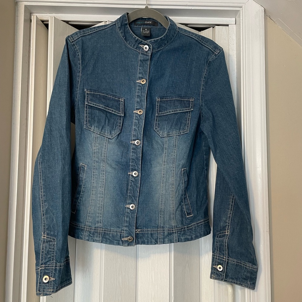 French Cuff Jean Jacket. NWOT